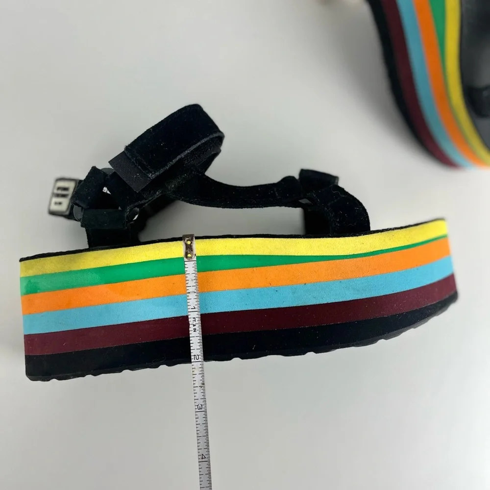 Teva x Opening Ceremony Rainbow Platform Sandals chunky strap festival retro